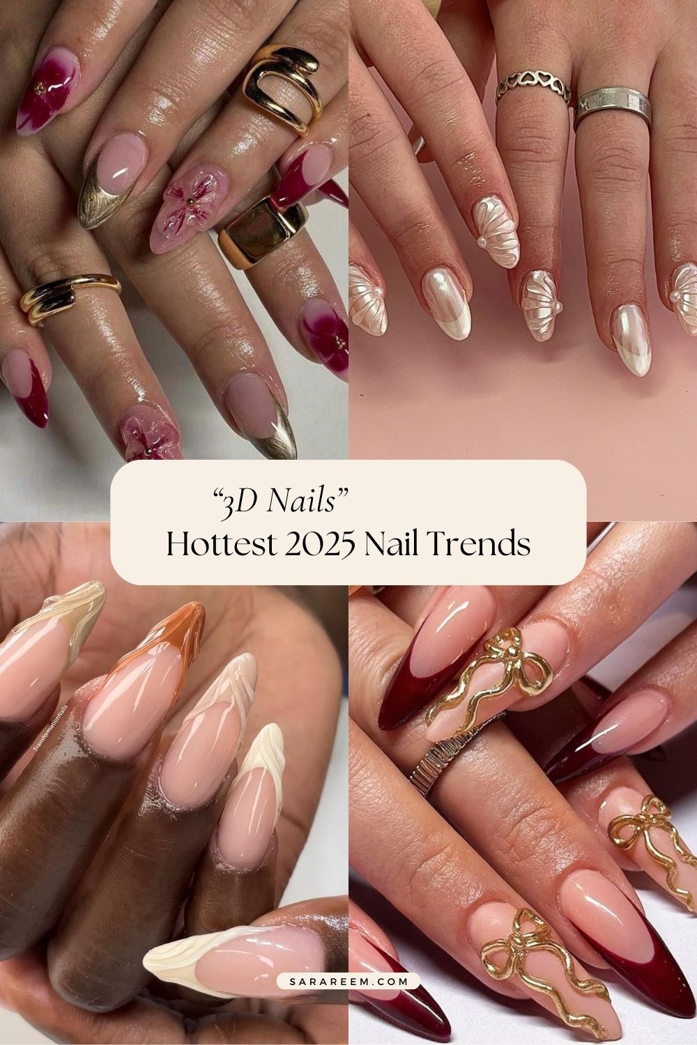 3D Nails - 2025 nail trends and nail colors