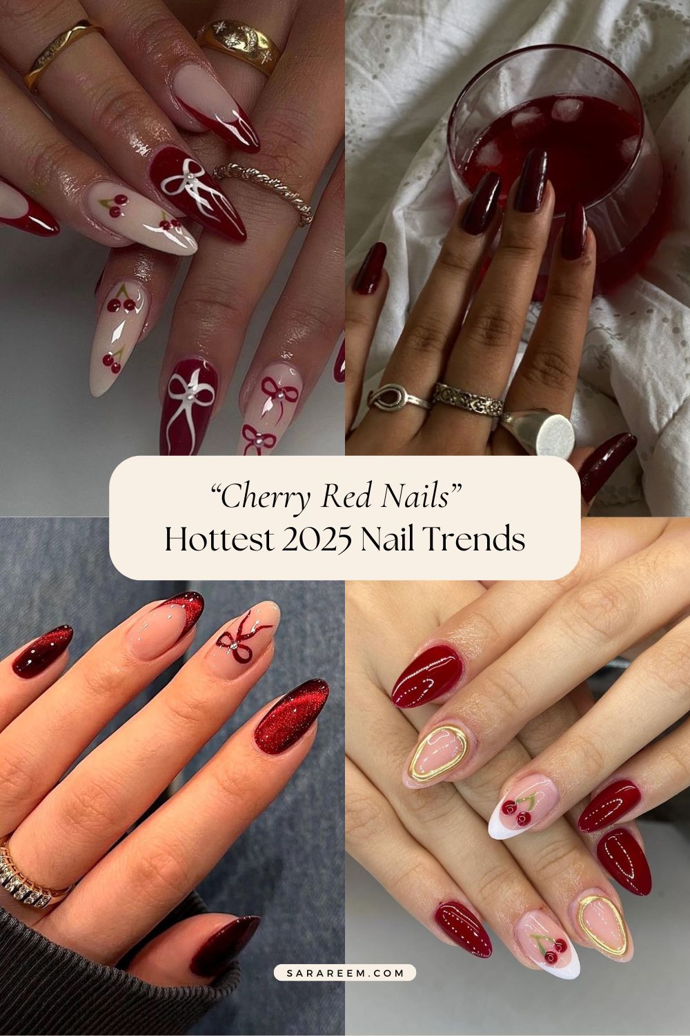 Cherry Red Nails - 2025 nail trends and nail colors