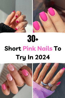 short pink nails