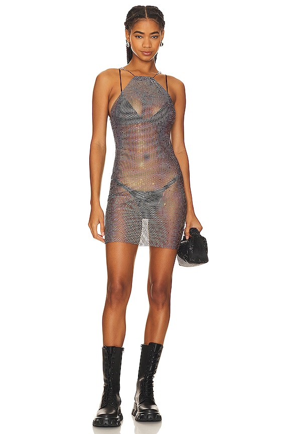 Black 8 Other Reasons Mesh Mini Dress 