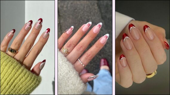 30 Christmas French Tip Nail Designs that Will Nail the Holiday Spirit