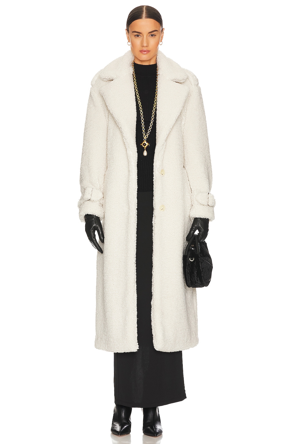 Ivory Ena Pelly Harri Oversized Teddy Coat 