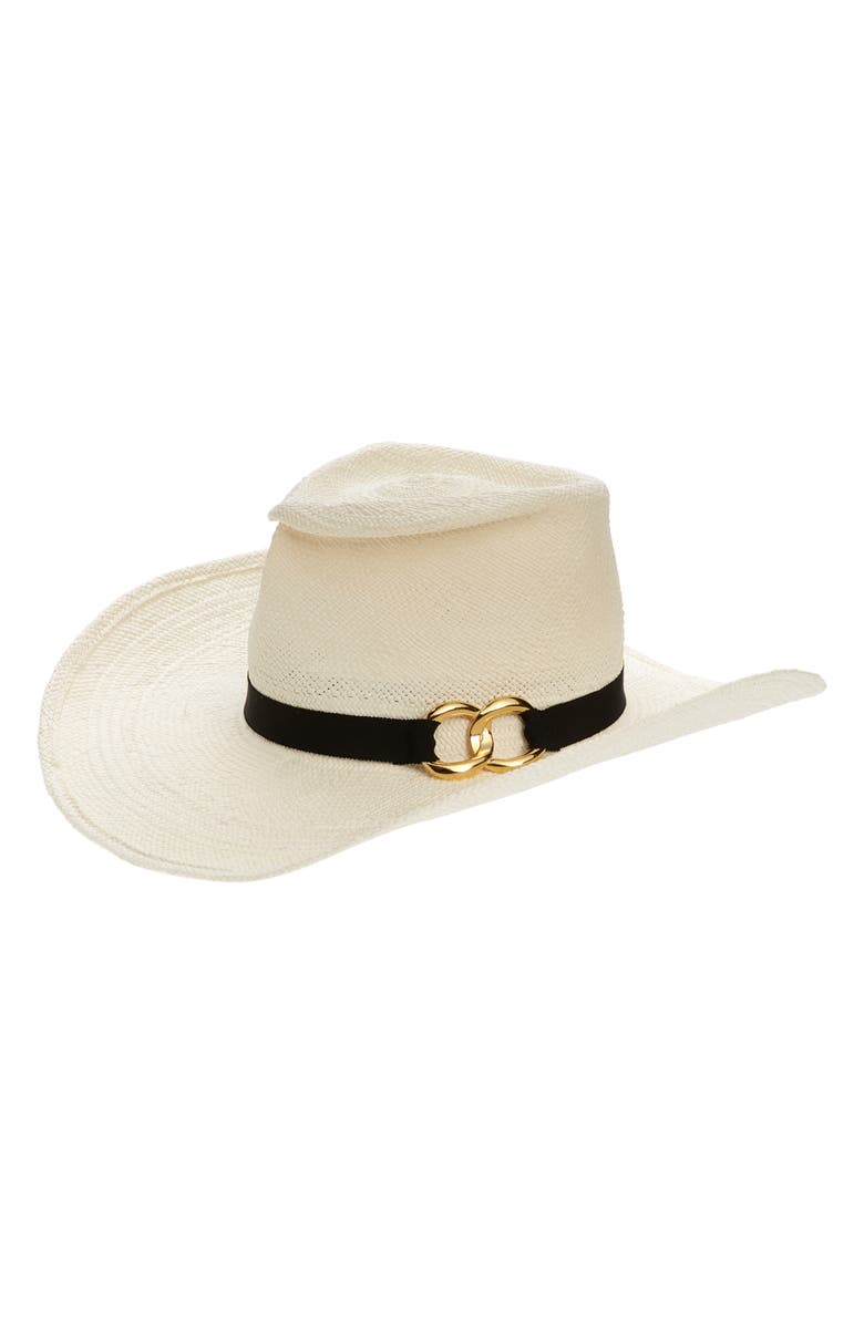 White and black Gladys Tamez Brooks Cowboy Hat 