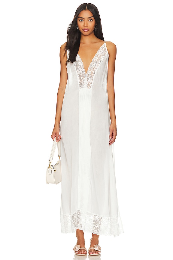 White Indah Penny Maxi Dress 