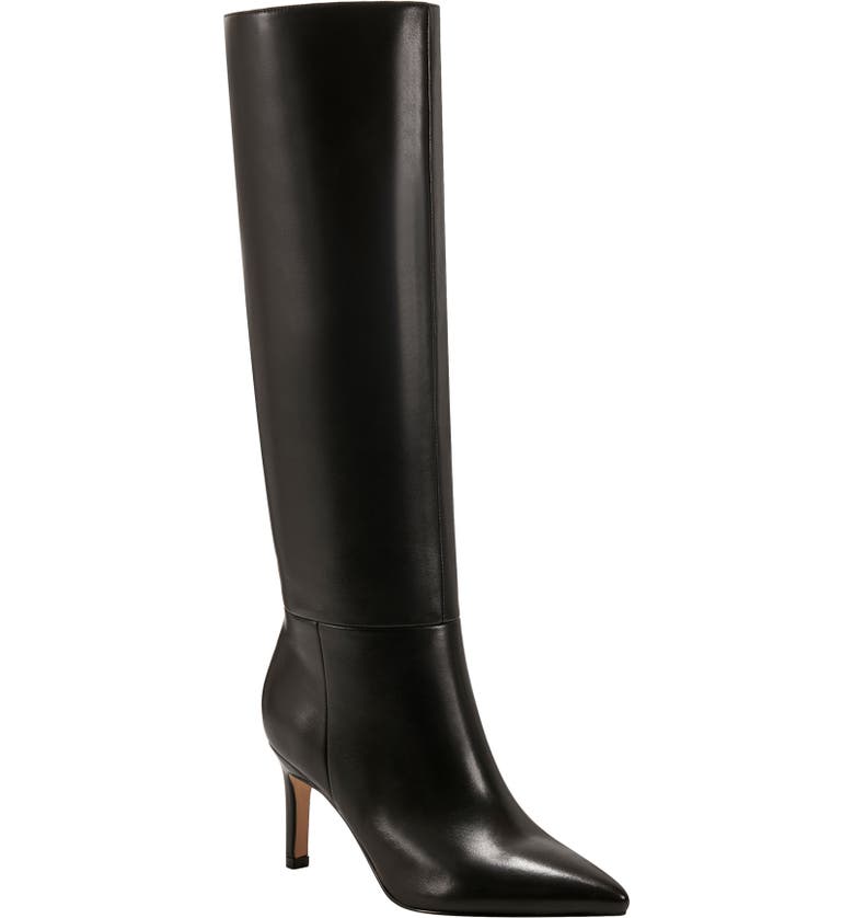 Black Marc Fisher Georgiey Pointed Toe Knee High Boot 