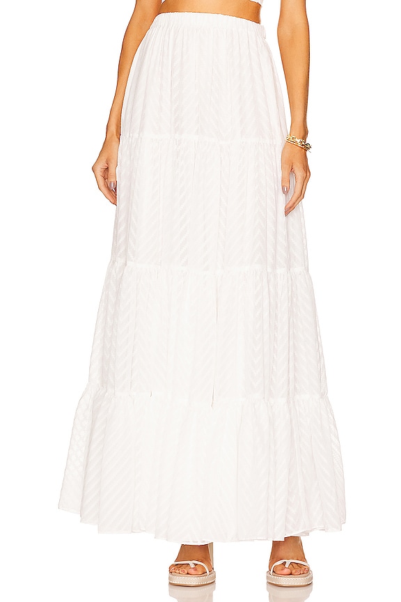 White Michael Costello x Revolve Becca Skirt 