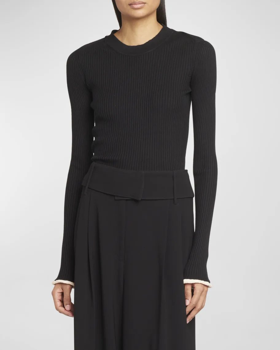 Black Proenza Schouler Silk Cashmere Sweater 