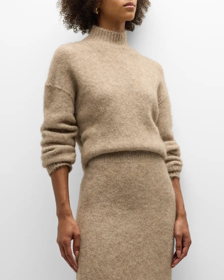 Beige-taupe Rails Kacia Mock-Neck Sweater 