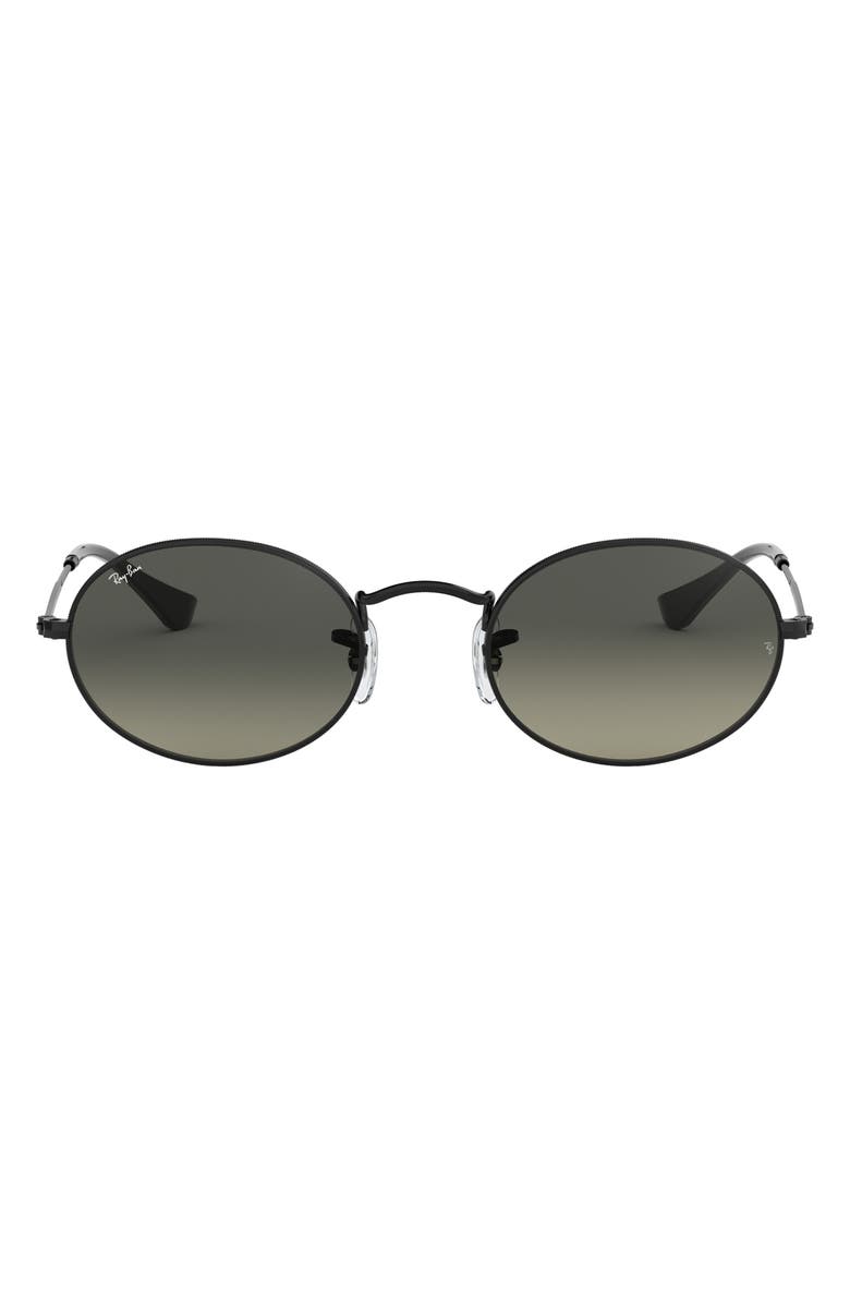 Black Ray-Ban Oval 51mm Sunglasses 