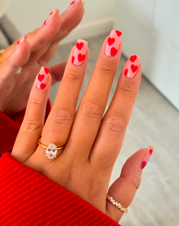 valentines day nails, valentines nails,  valentines day nails 2025, valentine's day nails, valentines day nails designs, valentines day nail acrylic, valentines day nails ideas, valentines day nails square, valentines day nails red