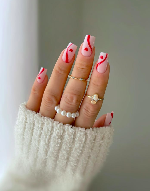 valentines day nails, valentines nails,  valentines day nails 2025, valentine's day nails, valentines day nails designs, valentines day nail acrylic, valentines day nails ideas, valentines day nails square, valentines day nails red