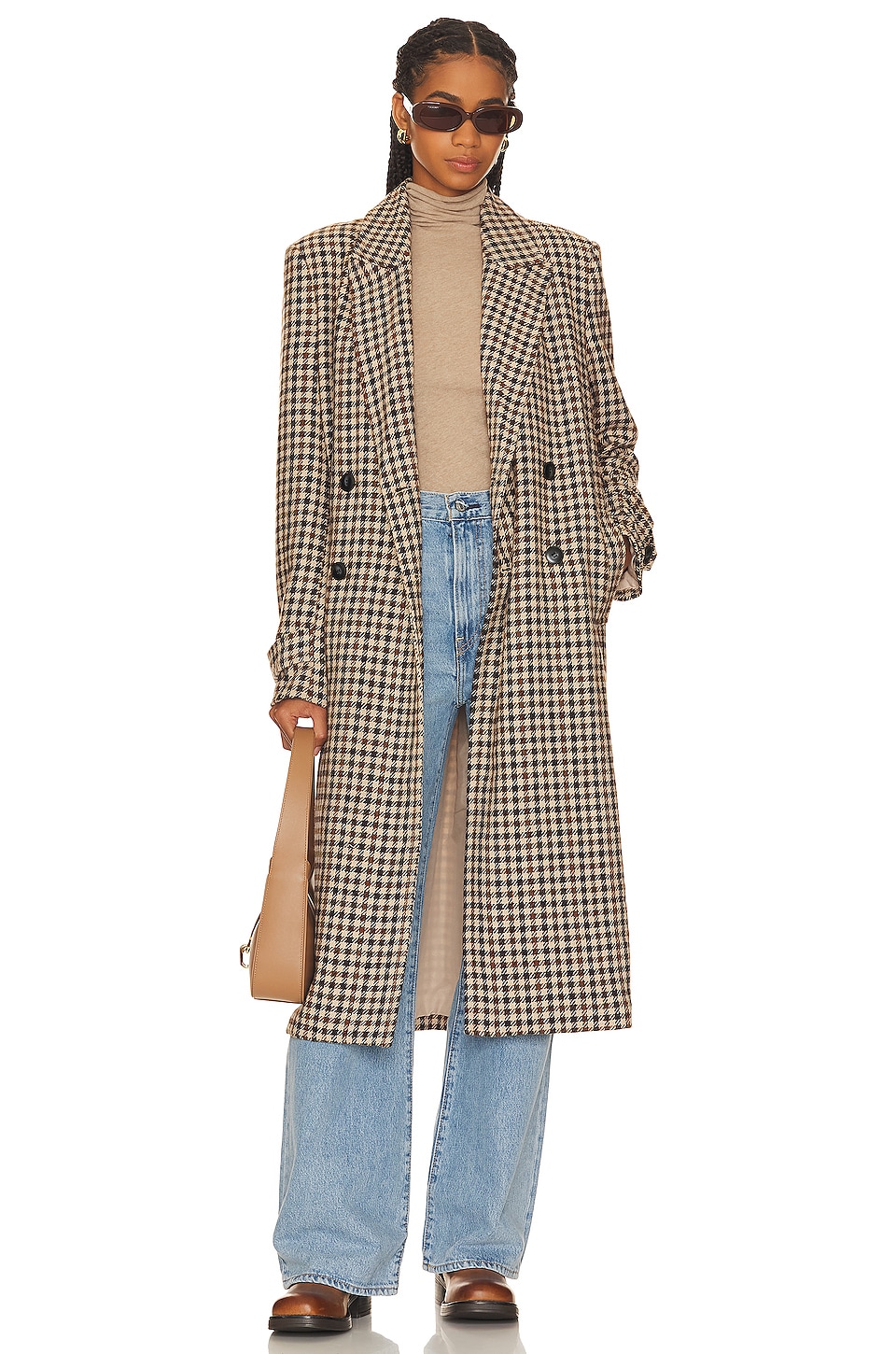 Black and beige Steve Madden Prince Coat 