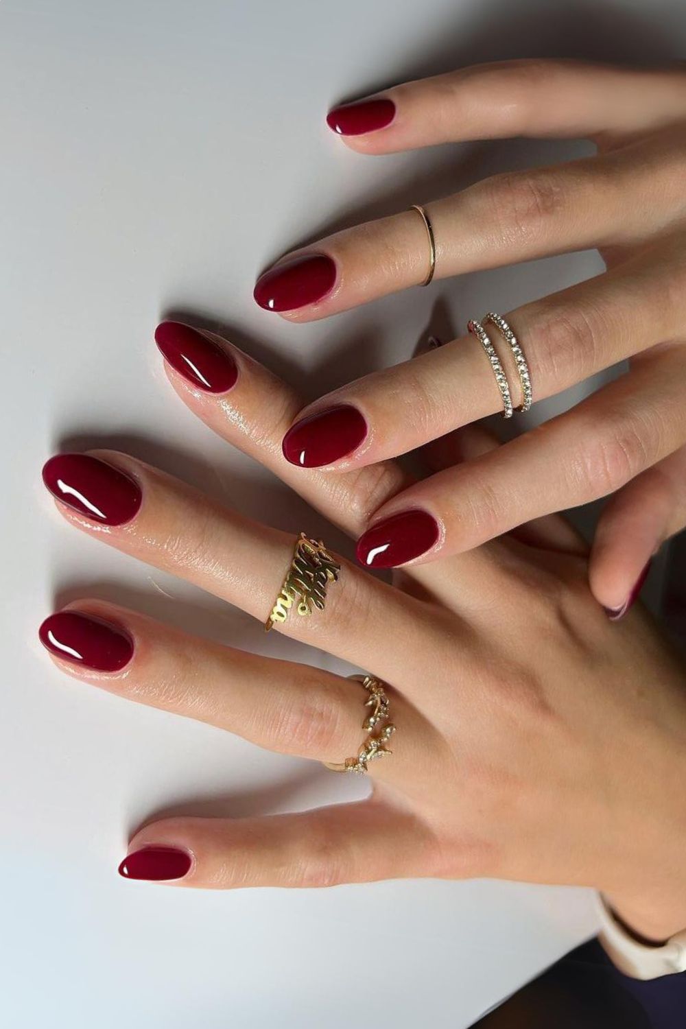 Wineberry red nails