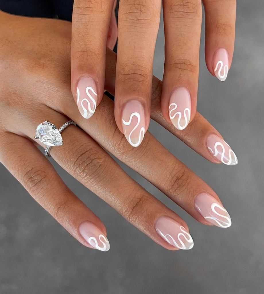 cute and simple line nail designs