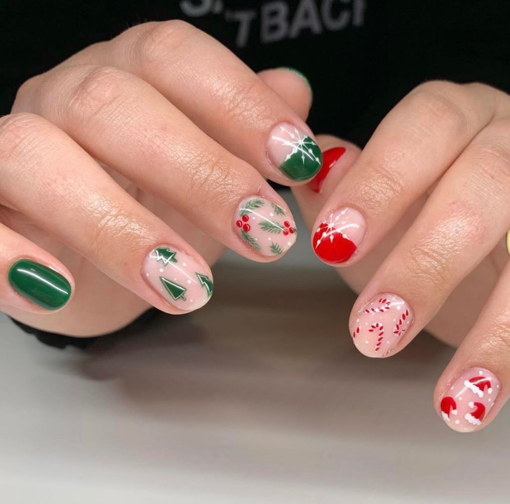 christmas nail ideas for short nails