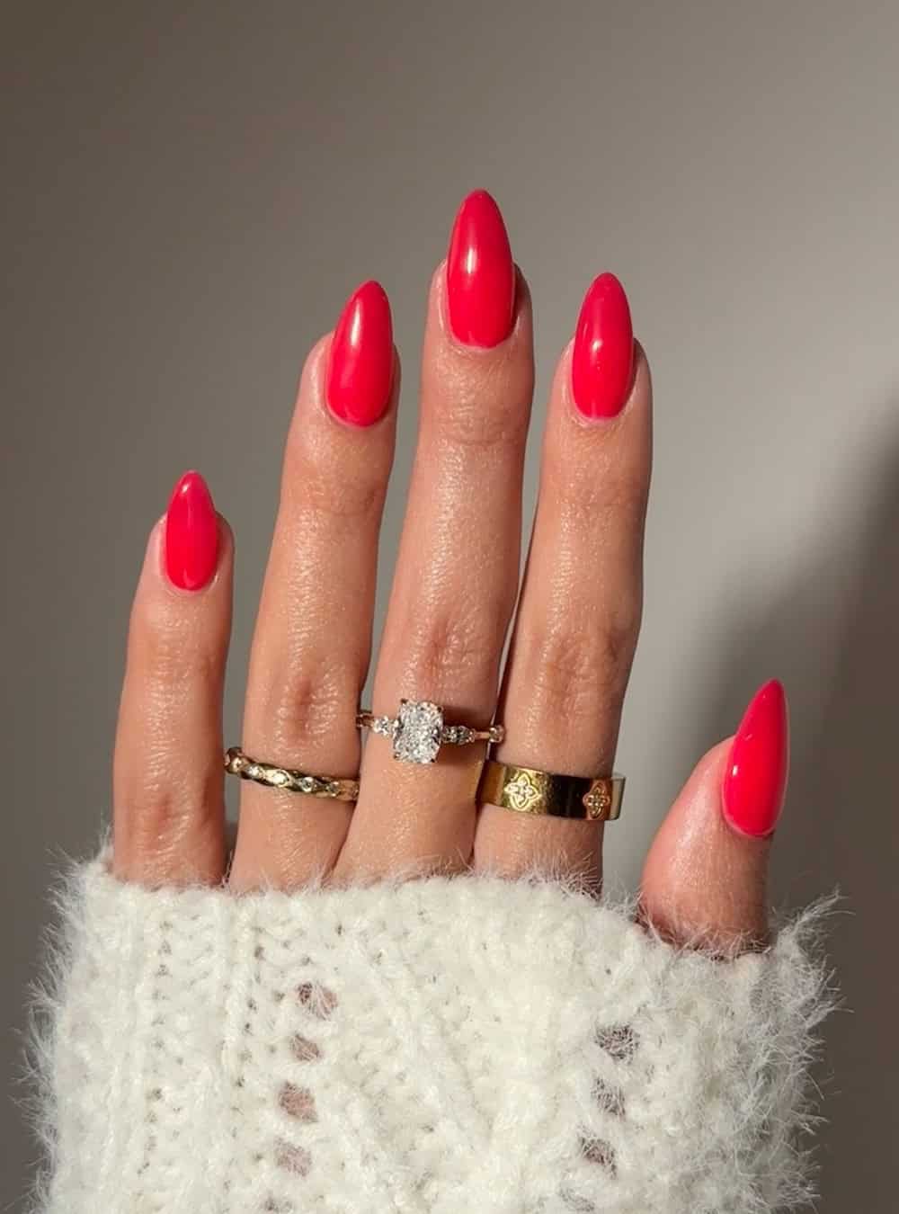 long red almond nails