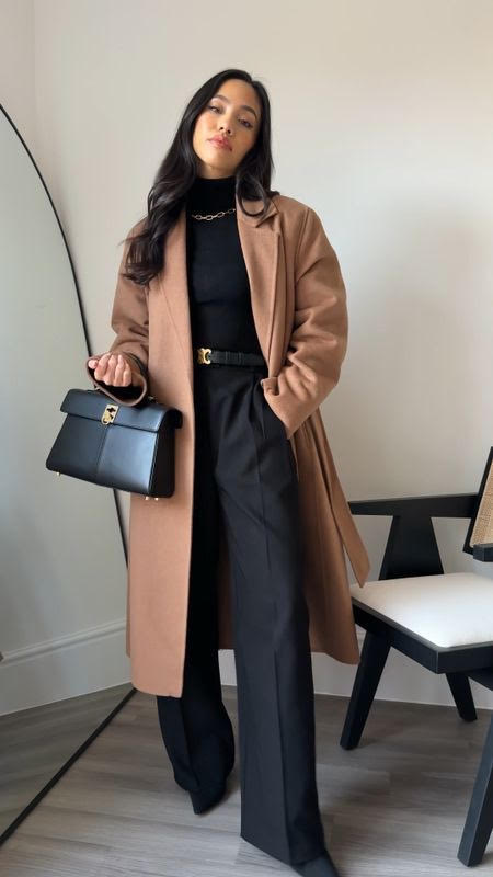 office fashion winter, camel coat